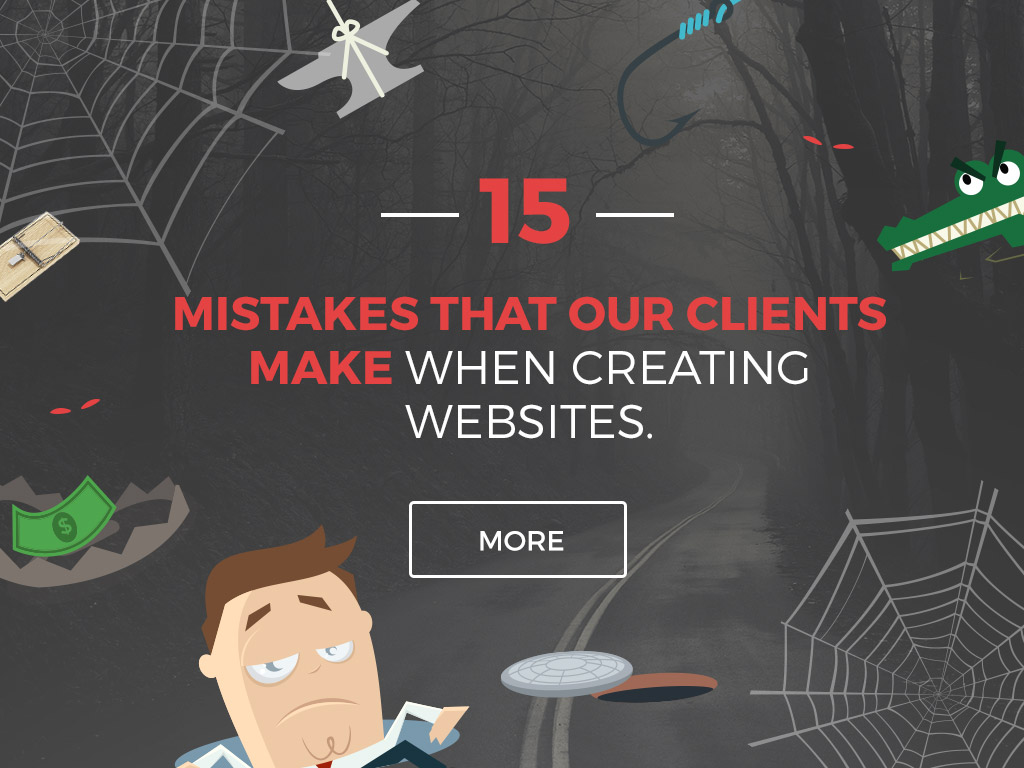 15 mistakes that our clients make when creating websites. How to avoid them and not throw money down the drain?